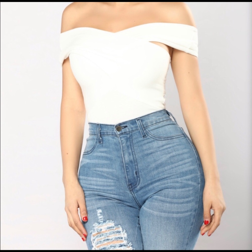 Fashion Nova “Hide The Truth” top, Off Shoulder